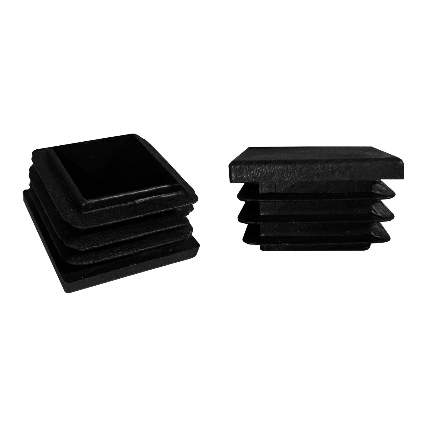 Lot de 32 embouts de pieds de chaise en plastique (intérieur, carré,  14-18-20, noir) [i-sq-20x20-b] - Caps and Buffers B.V.