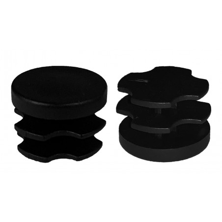 Set di 32 tappi in plastica per gambe per sedia (interno, rotondo, 19 mm,  nero) [I-RO-19-B] - Caps and Buffers B.V.