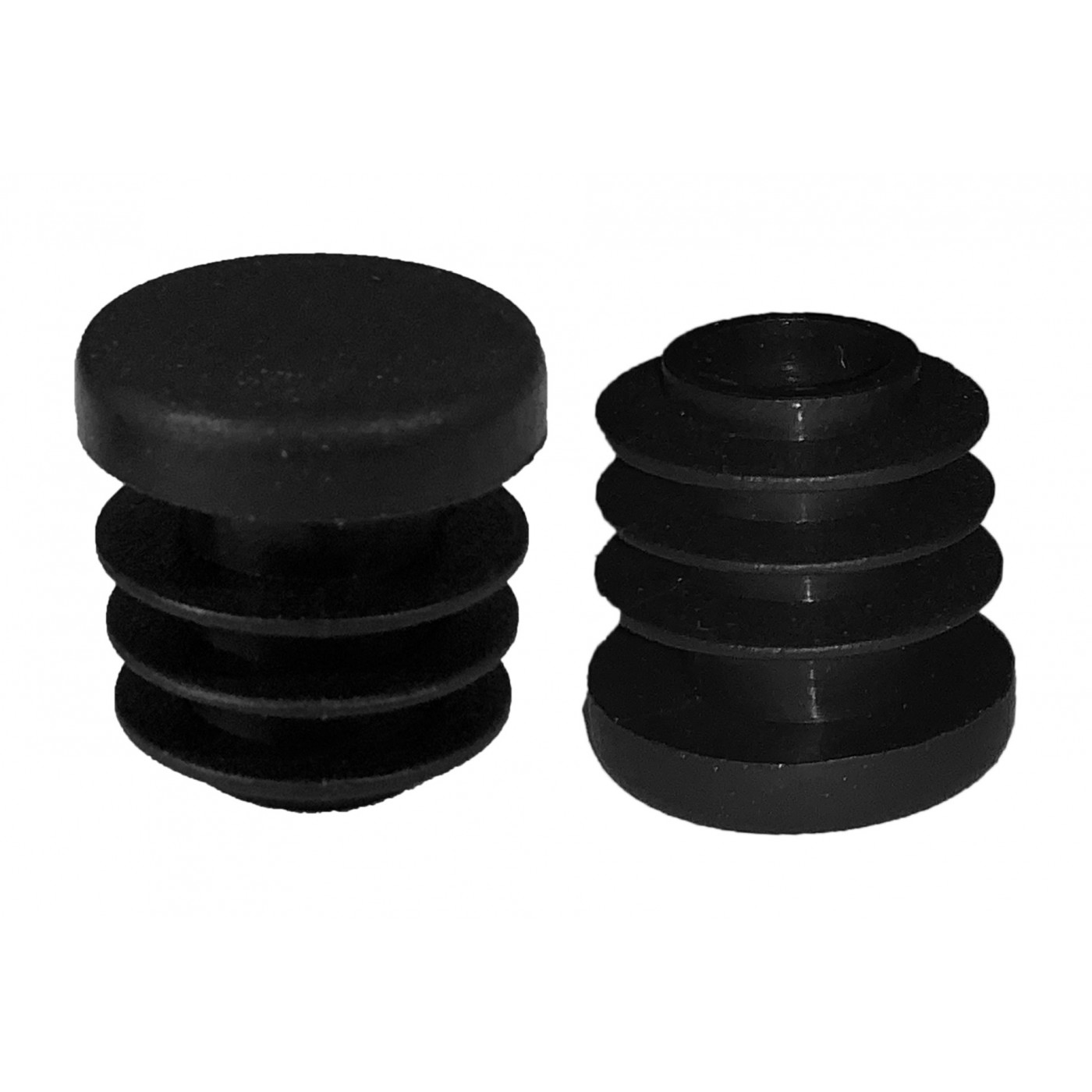 Set di 32 tappi in plastica per gambe per sedia (interno, rotondo, 14 mm,  nero) [I-RO-14-B] - Caps and Buffers B.V.